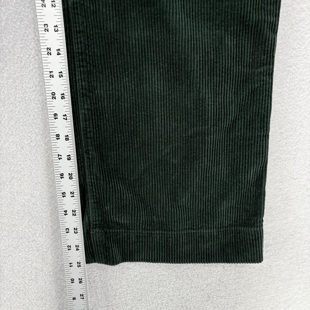 Adriano Goldschmied Etta Wide Leg Cropped Corduroy Pants Womens 26 Green Baggy - Picture 10 of 14